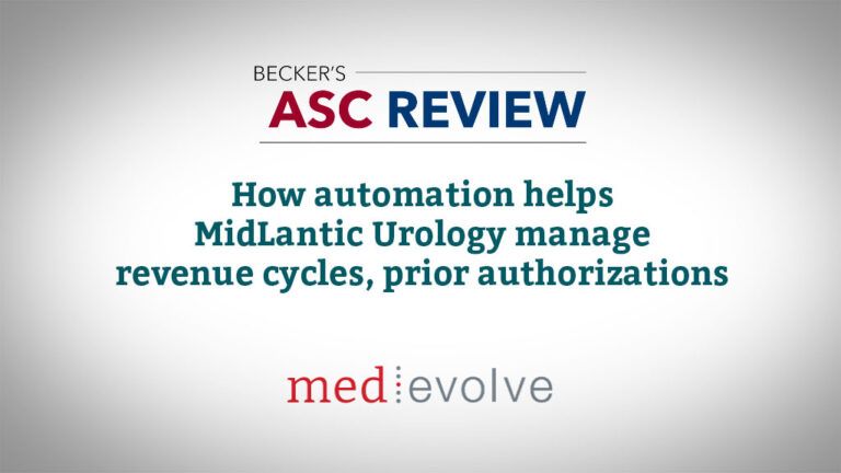Becker's ASC Article: How automation helps MidLantic Urology manage revenue cycles, prior authorizations